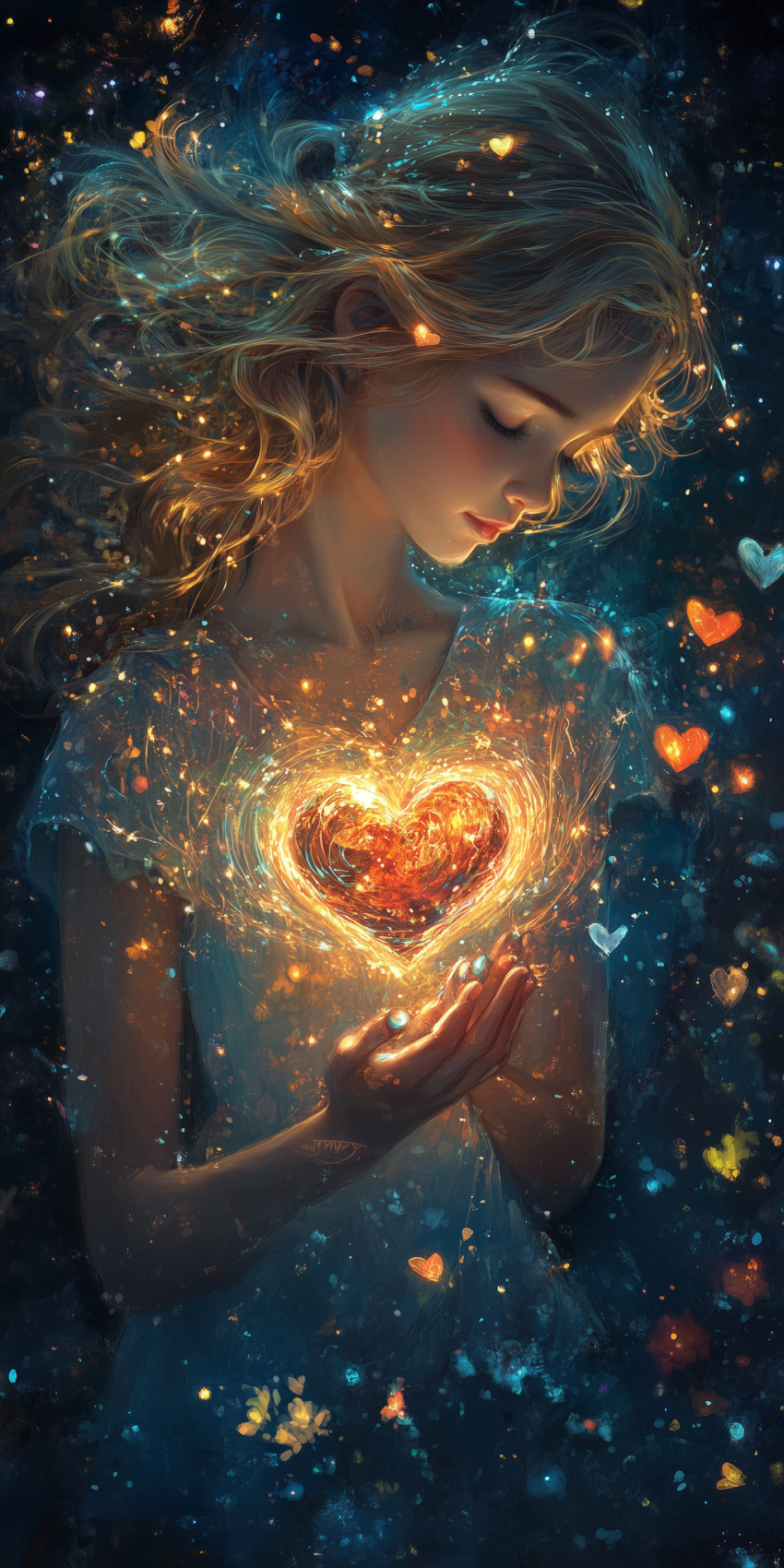 Fond d'écran amour coeur romantique romantisme femme 1