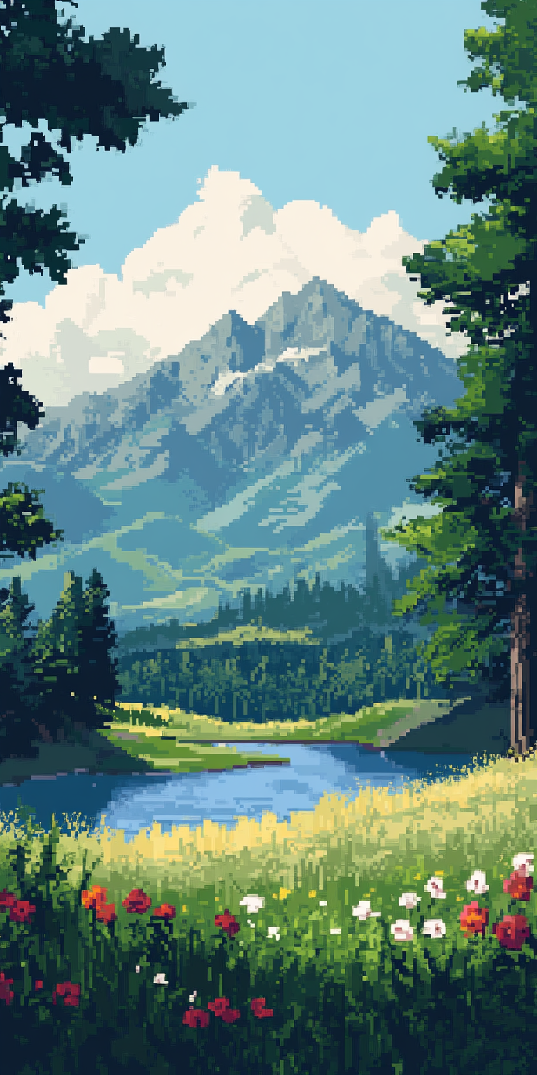 Fond d'écran pixel art pour mobile 58