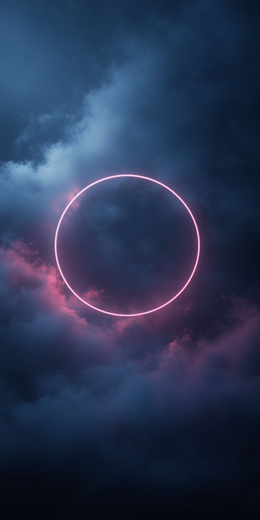 fond d ecran mobile abstrait surrealiste cercle lumineux et nuage 4