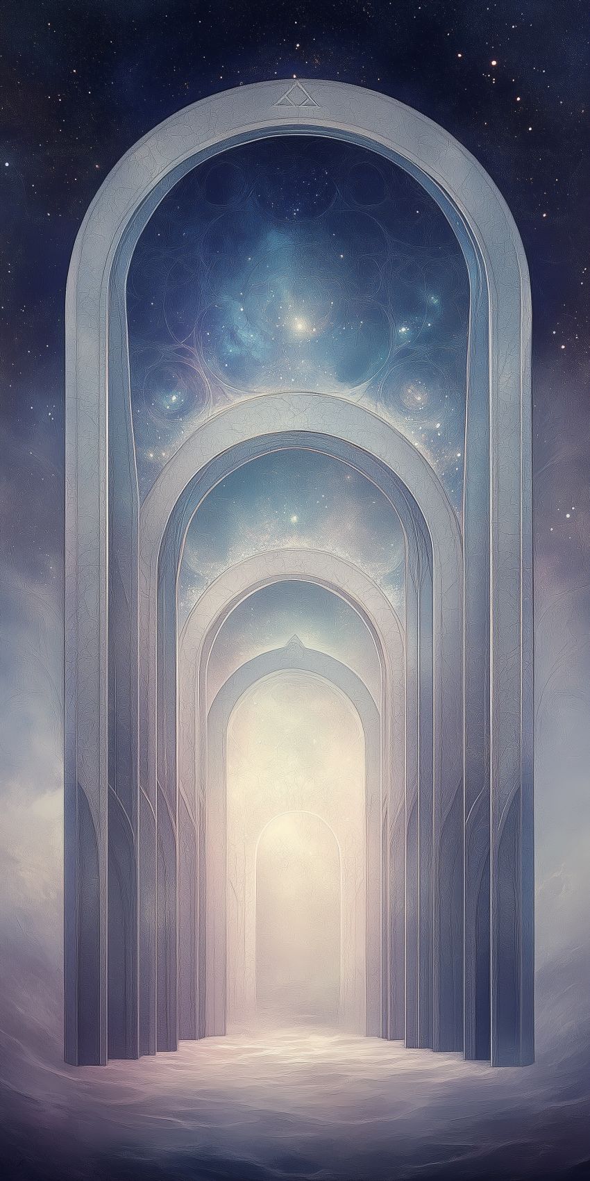 Fond d'écran mobile abstrait surrealiste portes magiques 1
