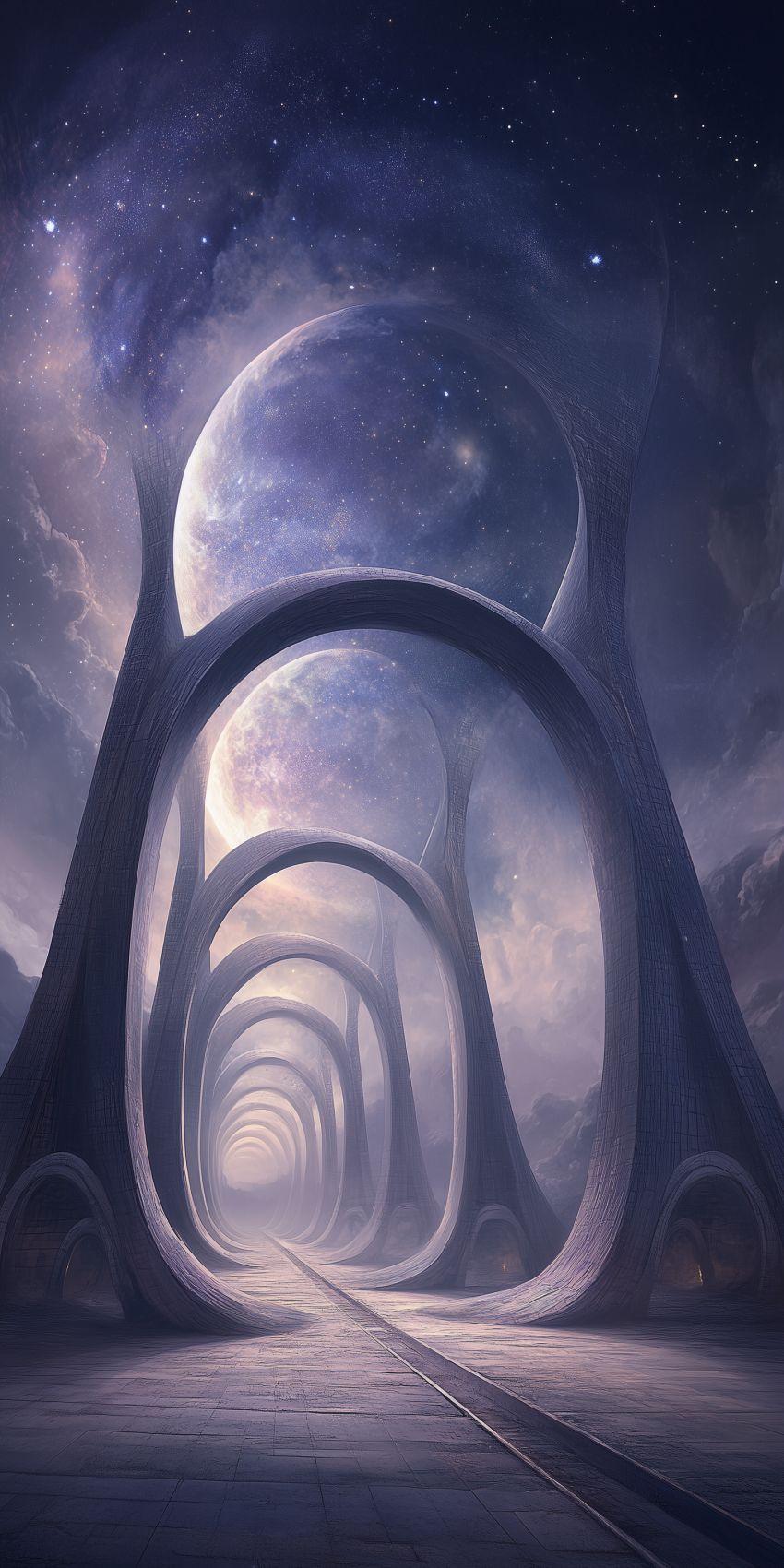 fond d ecran mobile abstrait surrealiste portes magiques 2