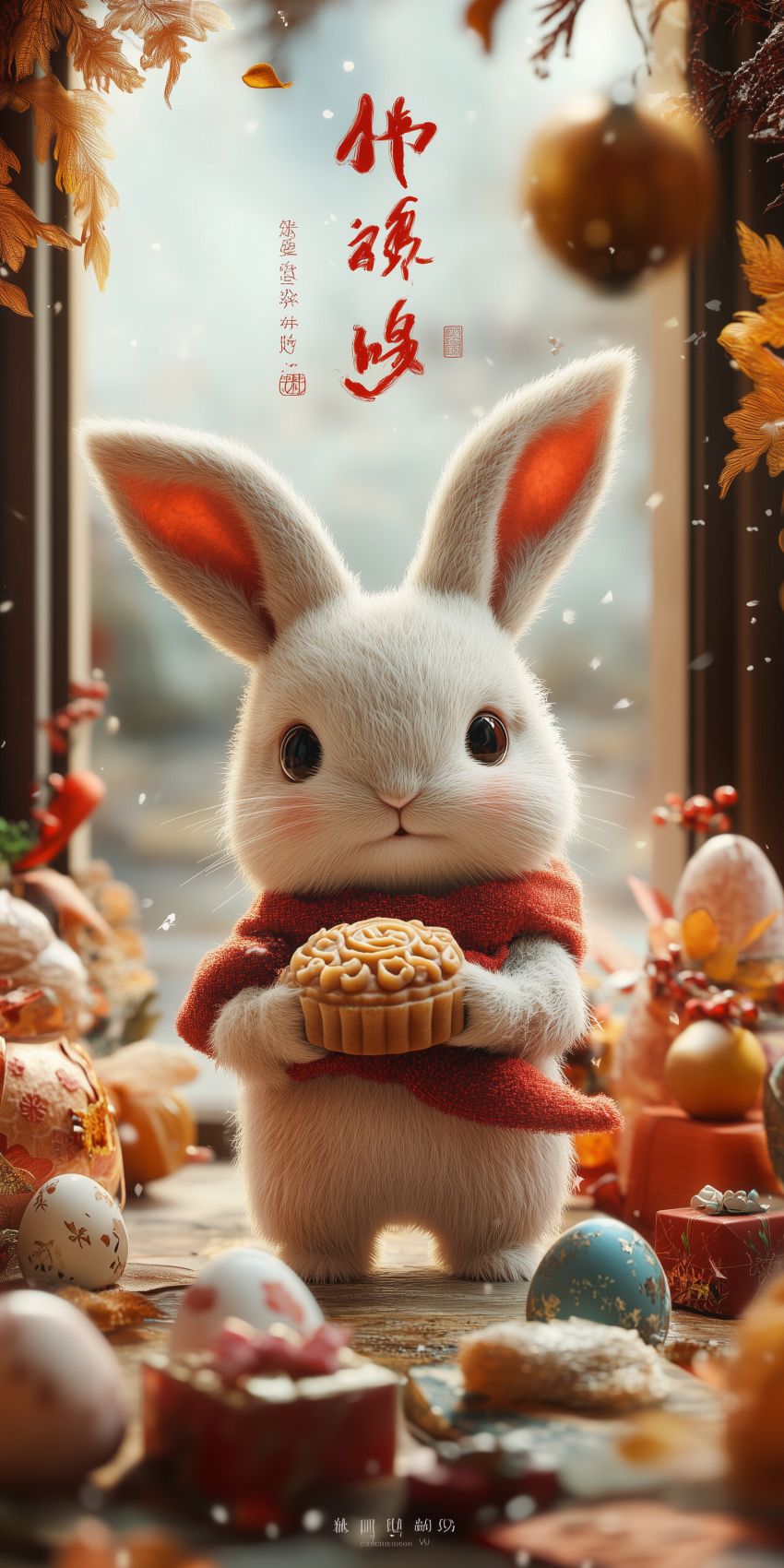 Fond d'écran kawaii lapin pour mobile 1