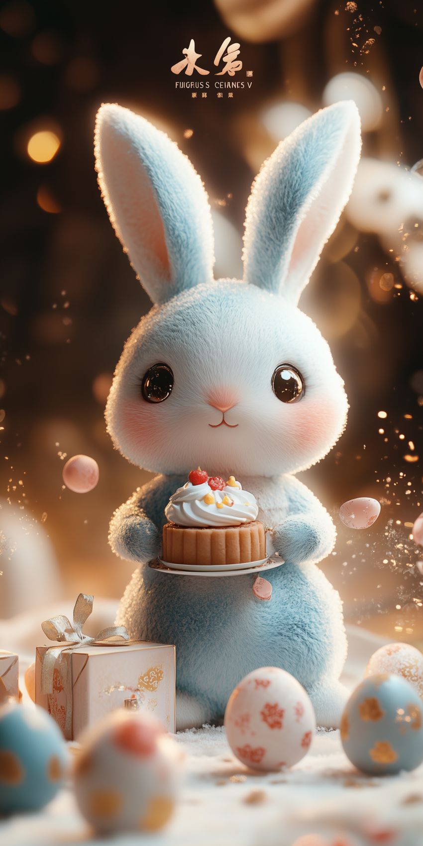 Fond d'écran kawaii lapin pour mobile 3
