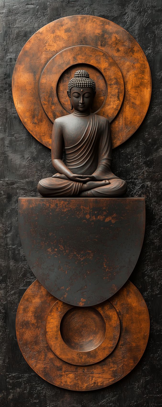 Fond d'écran sculpture zen abstraite pour mobile 001