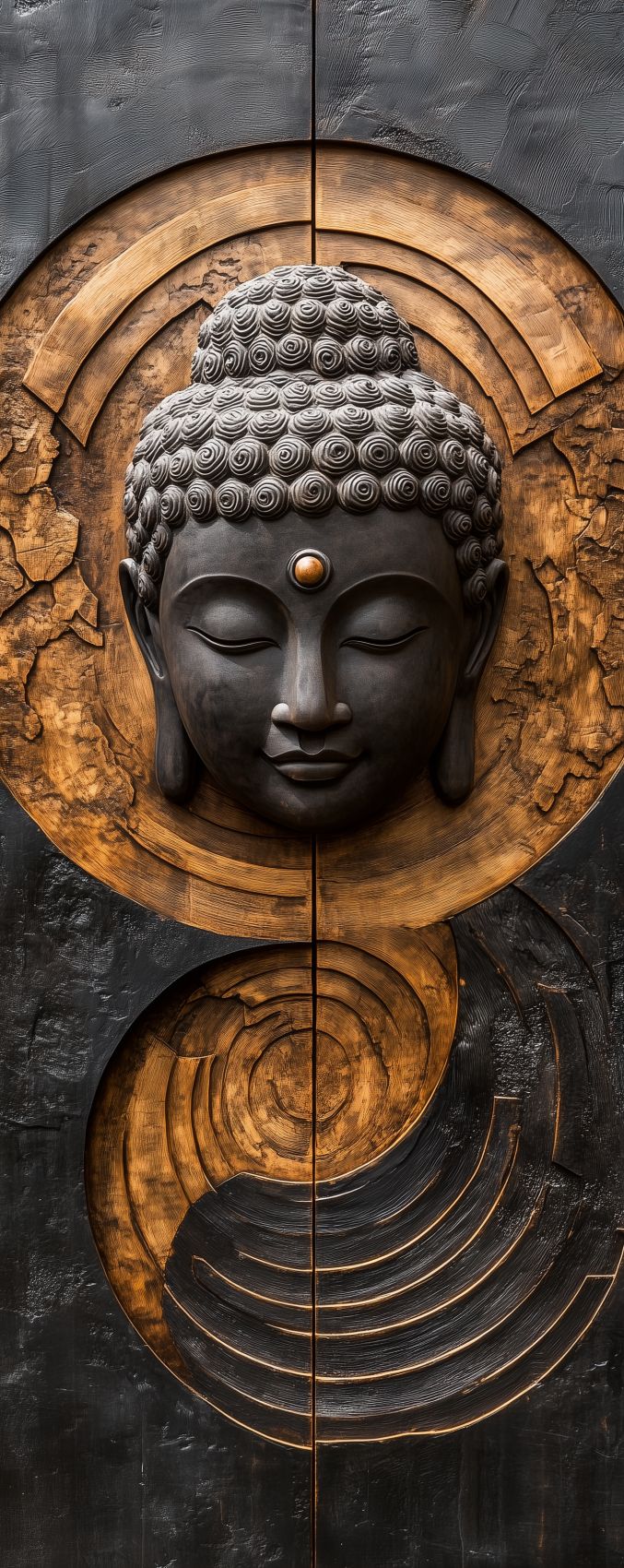 Fond d'écran sculpture zen abstraite pour mobile 003