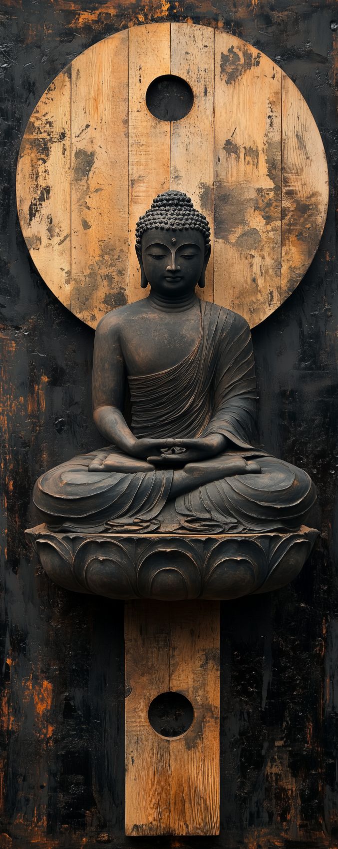 Fond d'écran sculpture zen abstraite pour mobile 004