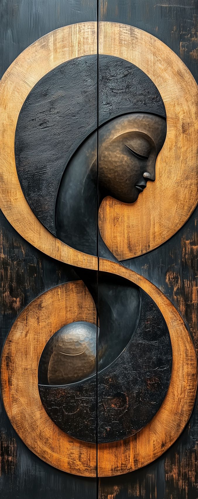 Fond d'écran sculpture zen abstraite pour mobile 010