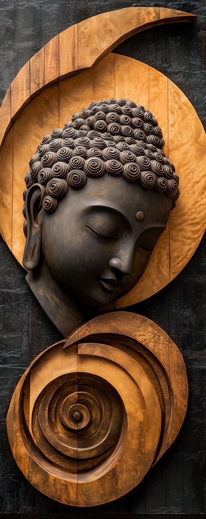 Fond d'écran sculpture zen abstraite pour mobile 015