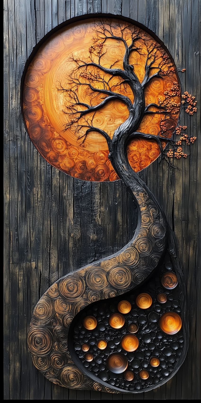 Fond d'écran sculpture zen abstraite pour mobile 018