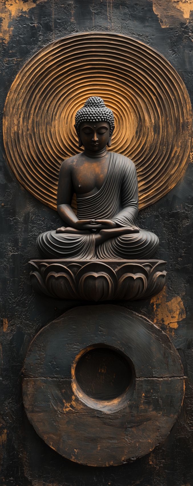 Fond d'écran sculpture zen abstraite pour mobile 020
