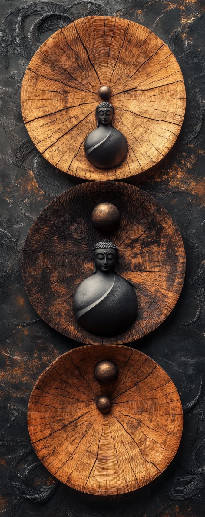 Fond d'écran sculpture zen abstraite pour mobile 021