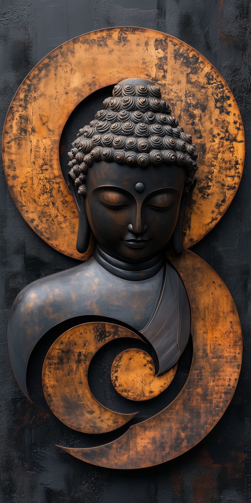 Fond d'écran sculpture zen abstraite pour mobile 027