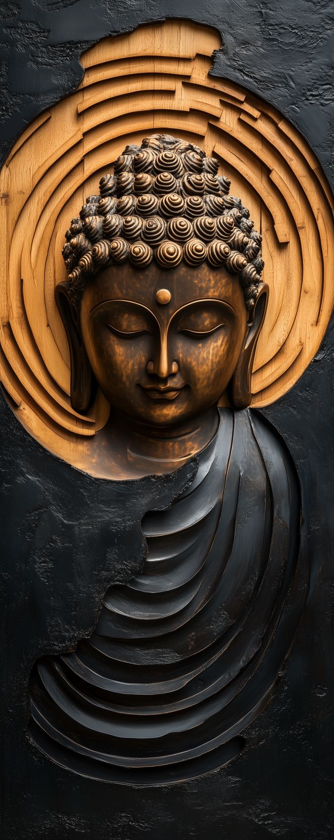 Fond d'écran sculpture zen abstraite pour mobile 029