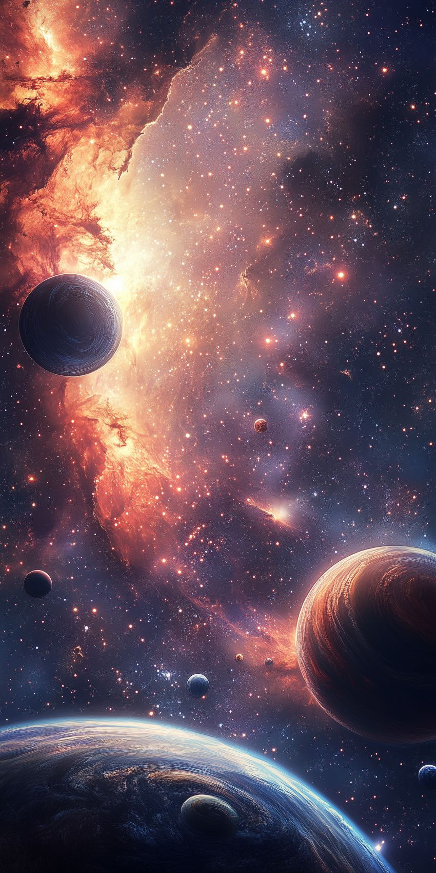 fond d ecran mobile planetes et lunes wallpaper smartphone 13