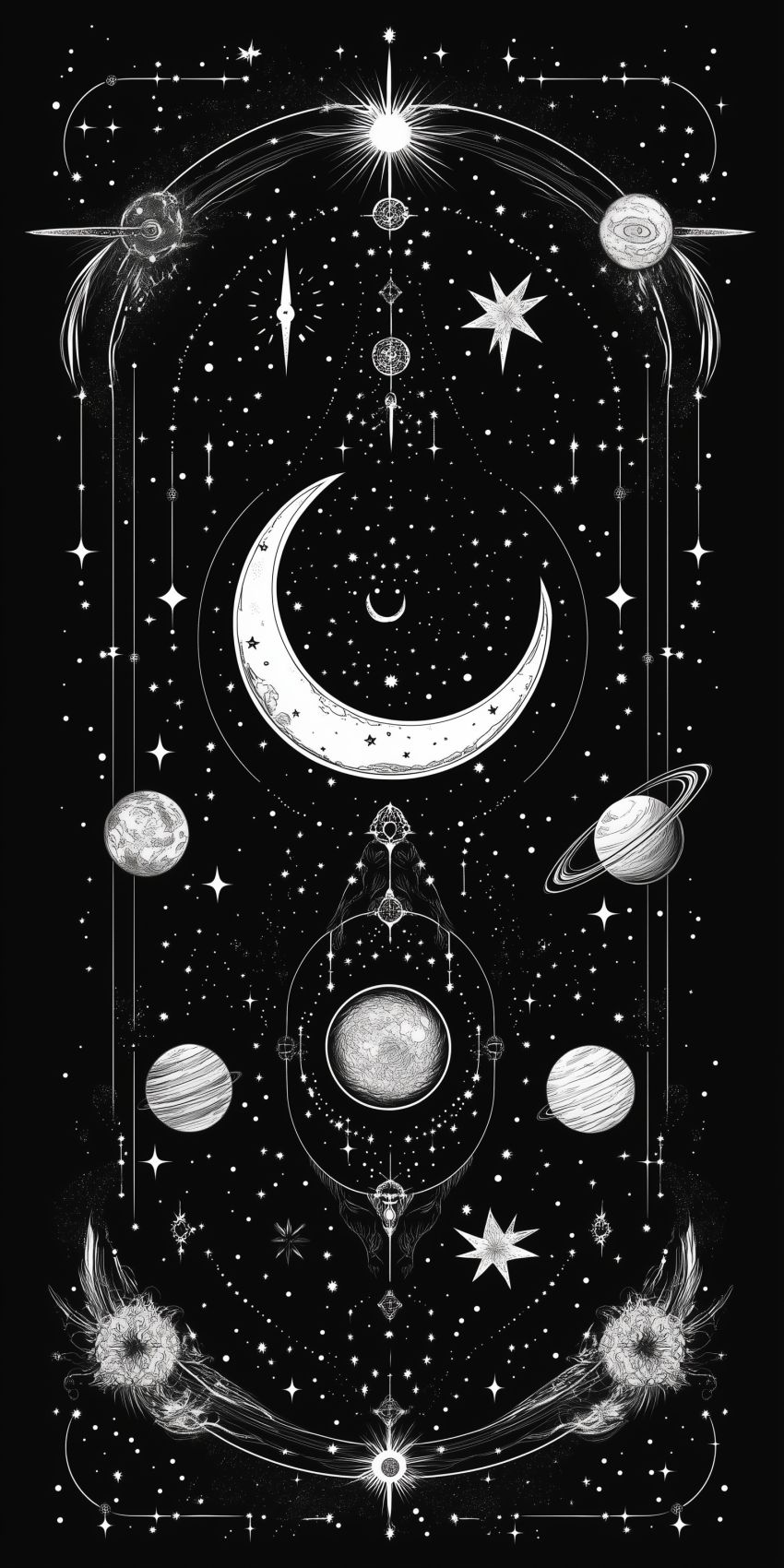 Fond d'écran mobile planetes et lunes wallpaper smartphone 23