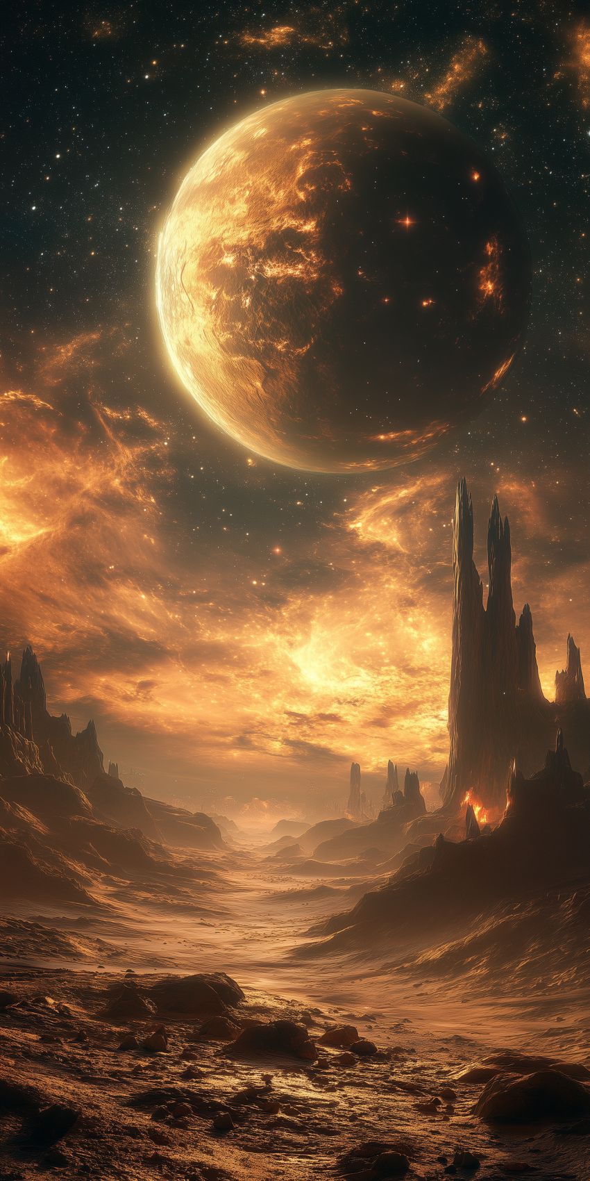 fond d ecran mobile planetes et lunes wallpaper smartphone 42