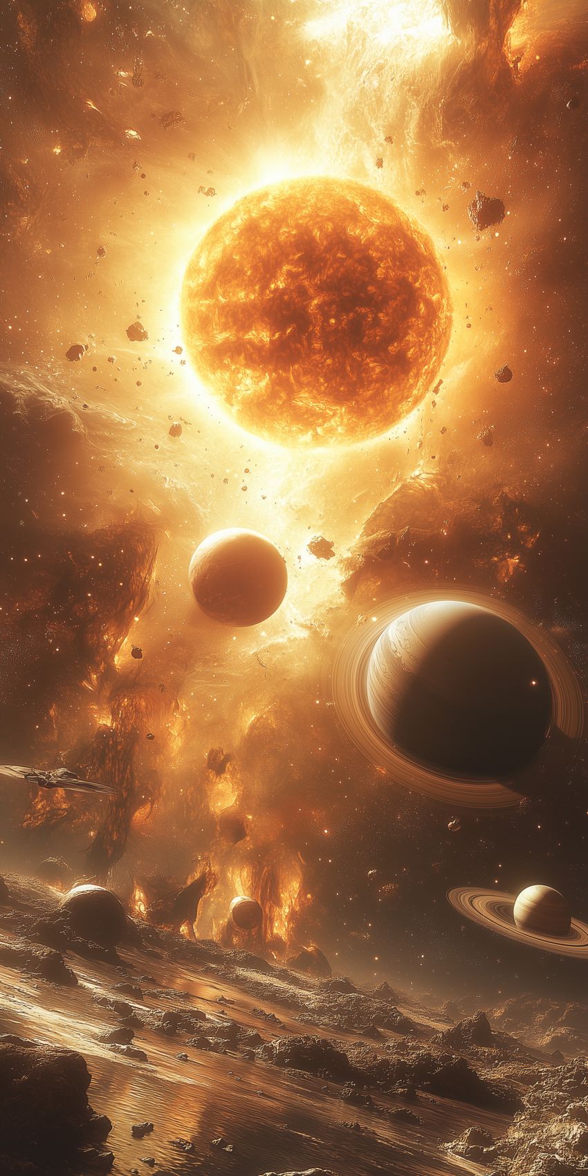 Fond d'écran mobile planetes et lunes wallpaper smartphone 49