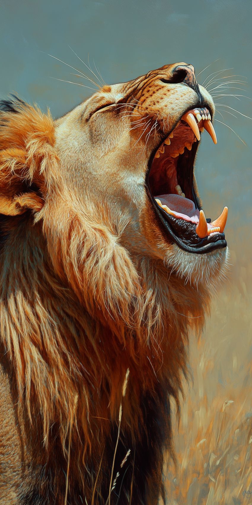 Fond d'écran mobile lion animaux sauvages wallpaper smartphone 1