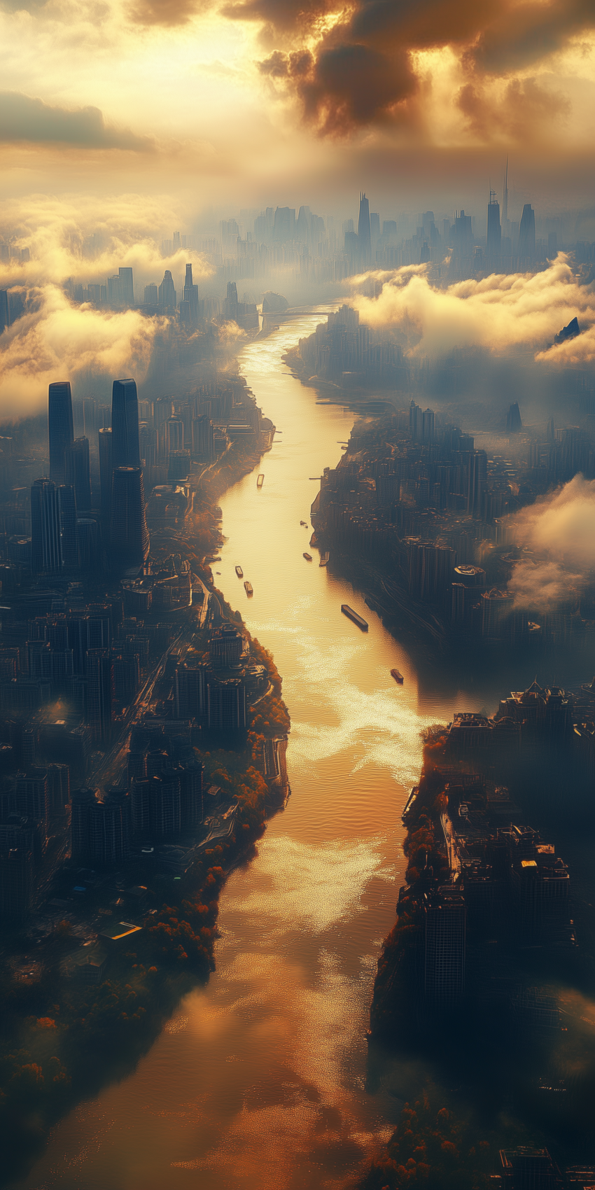 Fond d'écran cascade et riviere pour mobile 22