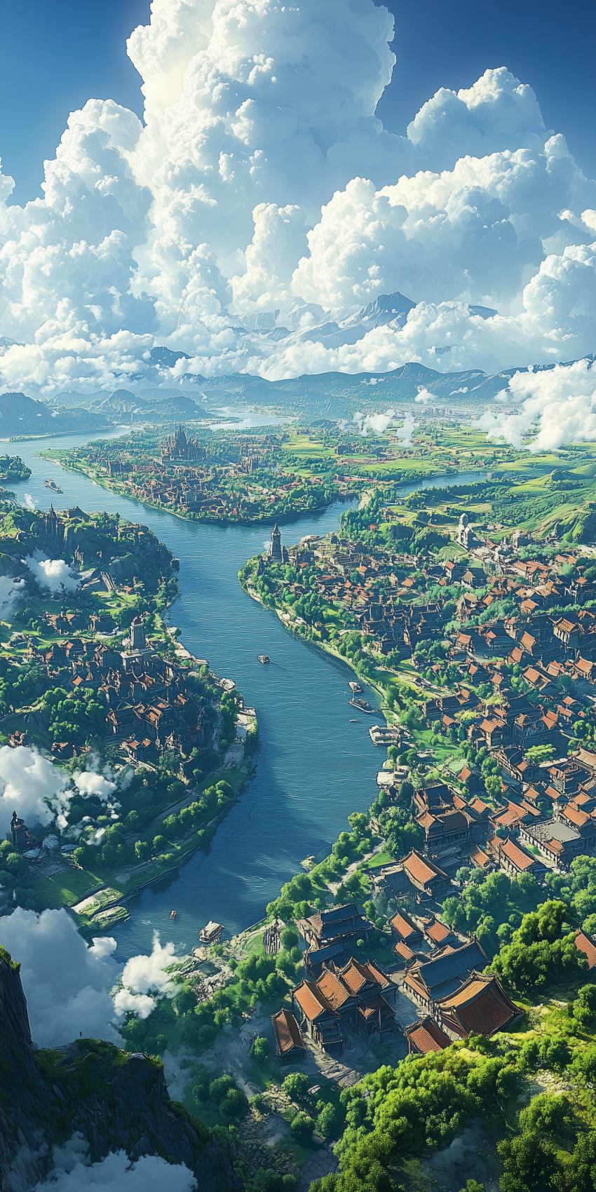 Fond d'écran cascade et riviere pour mobile 23