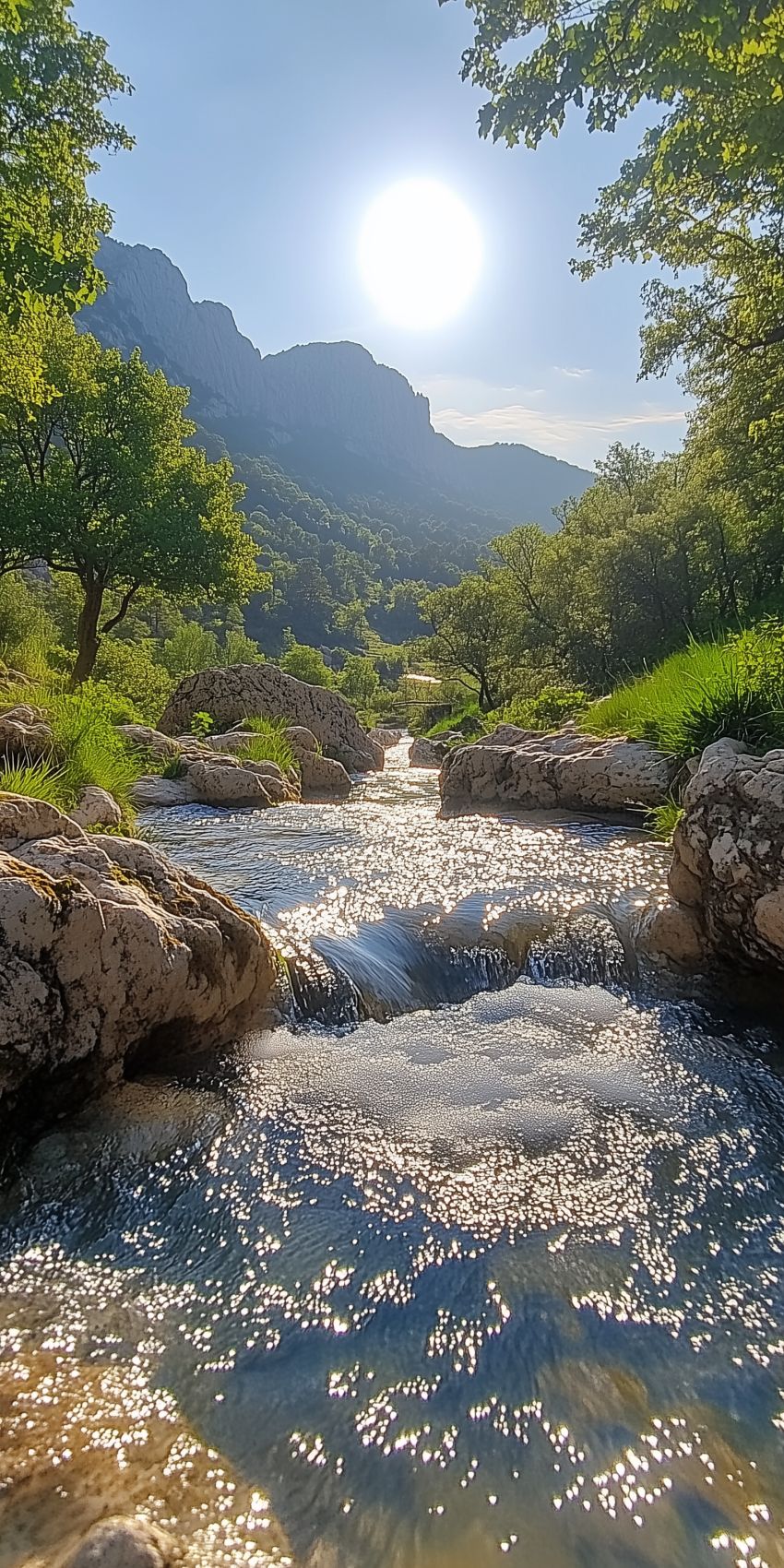 Fond d'écran cascades et rivières pour smartphone wallpaper mobile 001