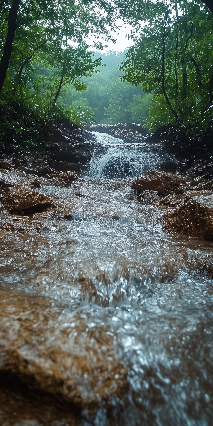 Fond d'écran cascades et rivières pour smartphone wallpaper mobile 003