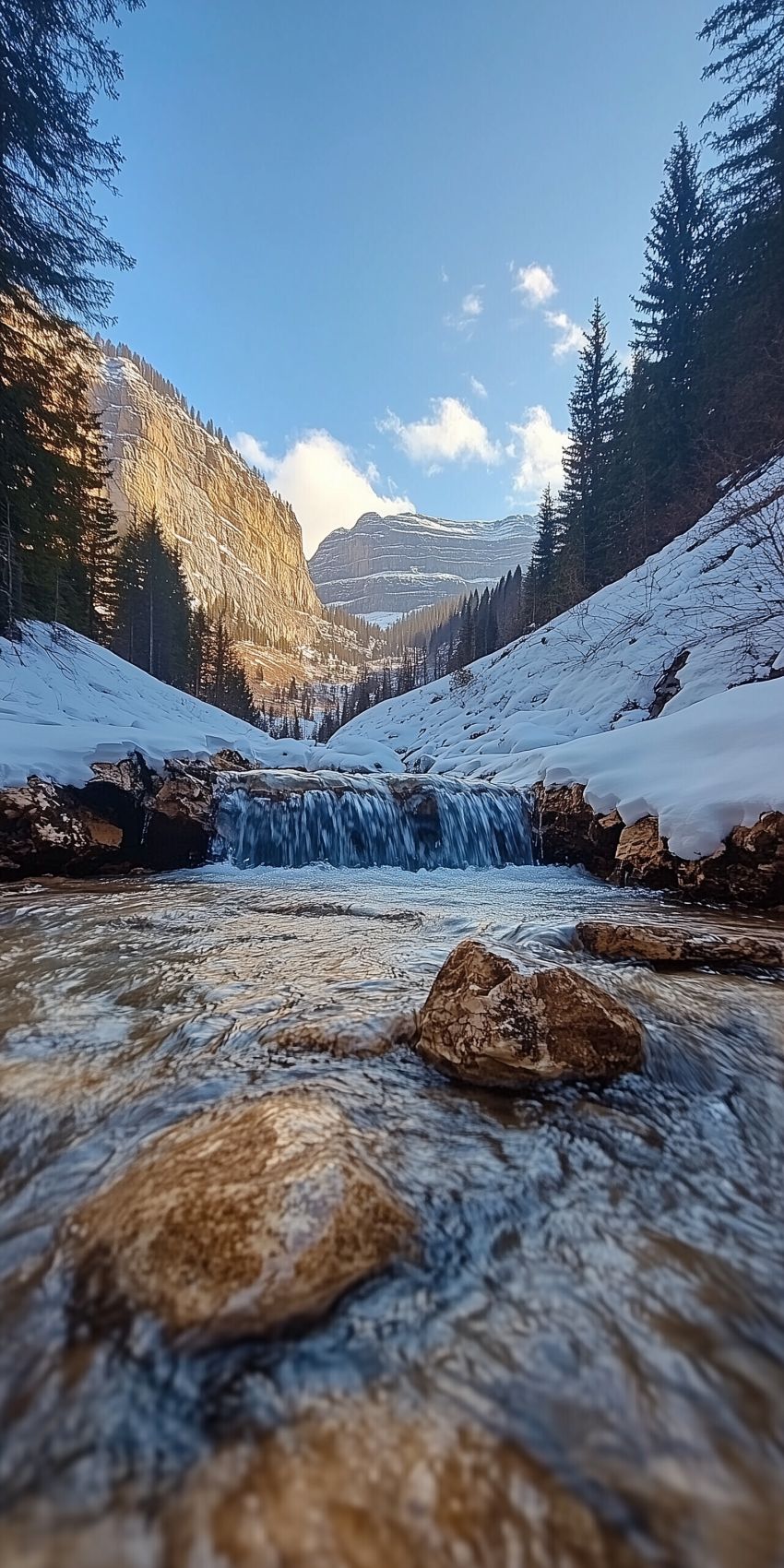 Fond d'écran cascades et rivières pour smartphone wallpaper mobile 004