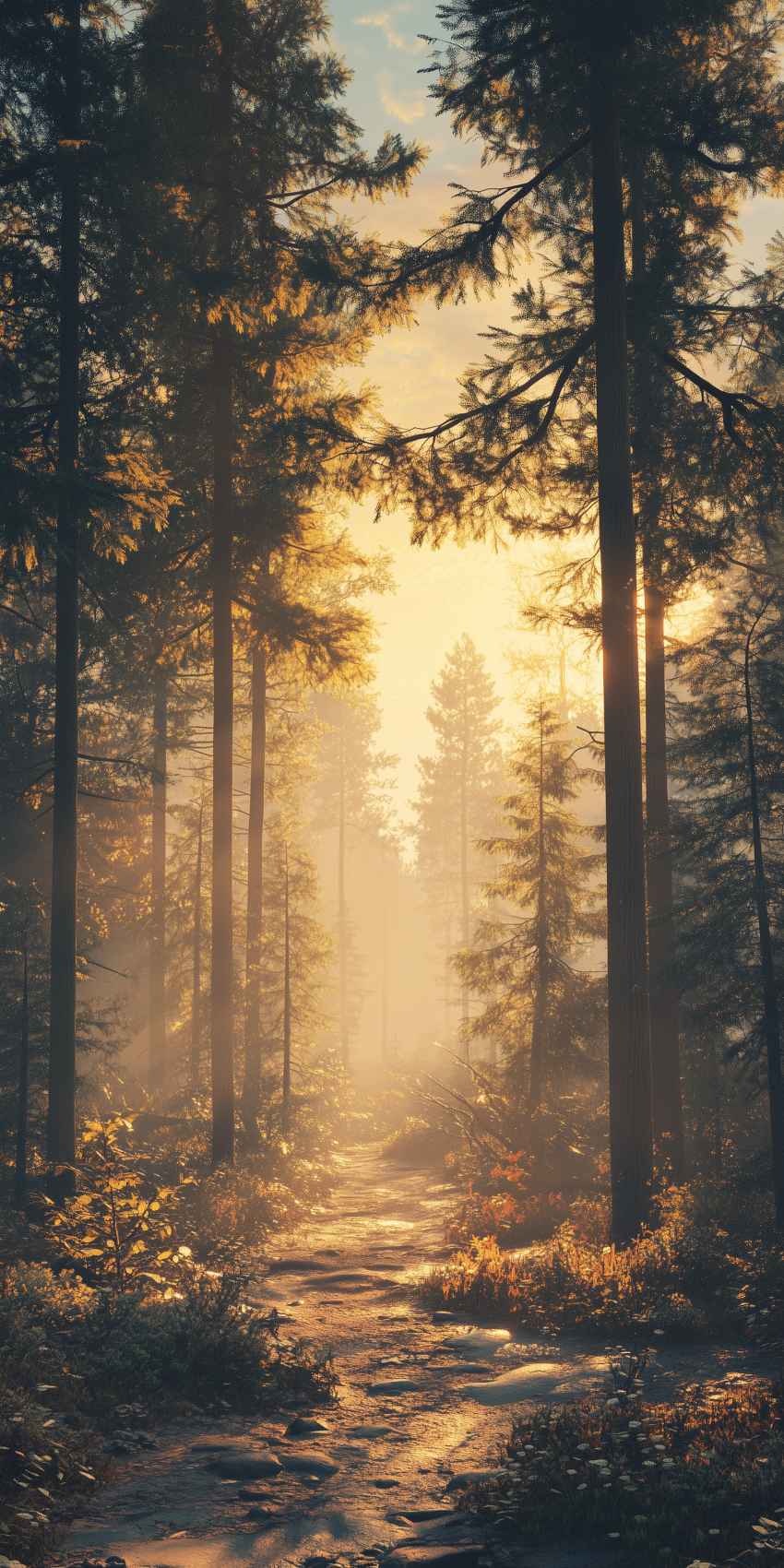 fond d ecran mobile foret et arbres 15