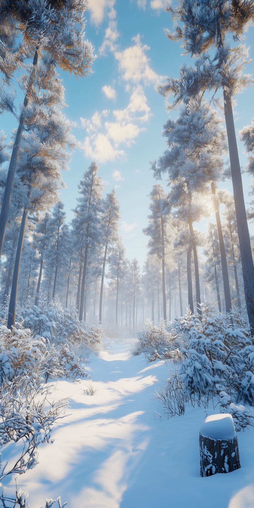 fond d ecran mobile foret et arbres 26