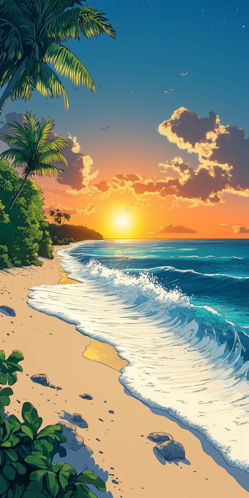 plage fond d ecran smartphone wallpaper mobile 5