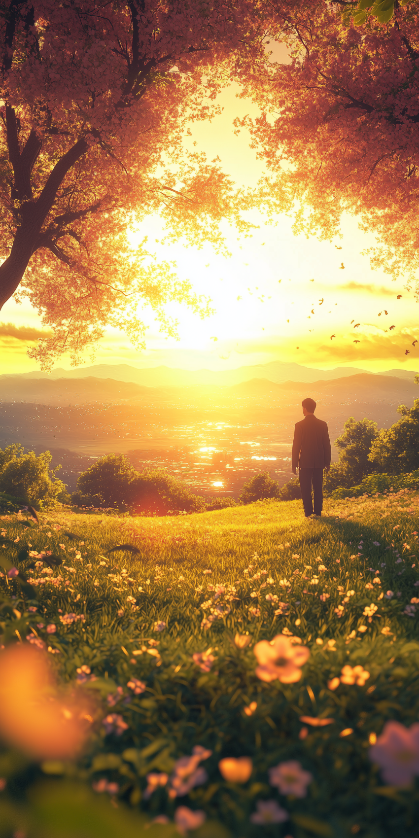 Fond d'écran mobile paysage romantique 1