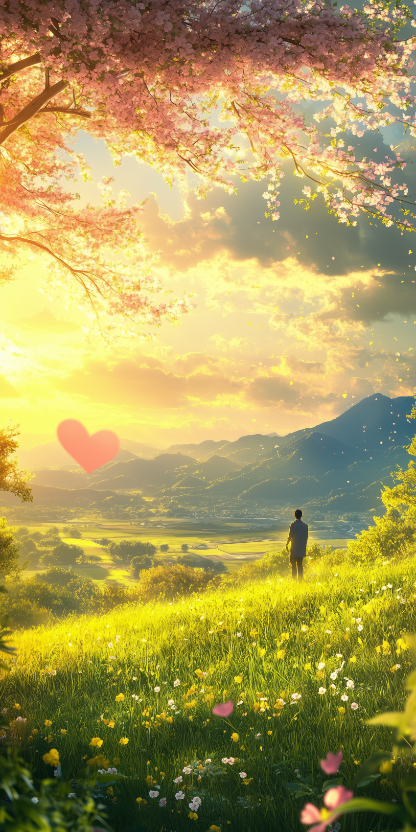 fond d ecran mobile paysage romantique 4