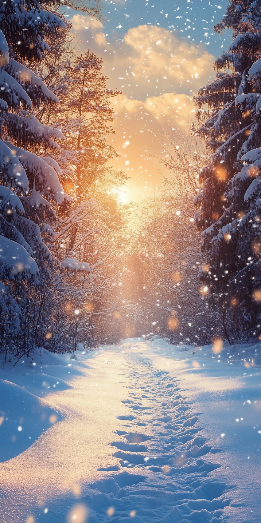 fond d ecran mobile automne hiver smartphone 3