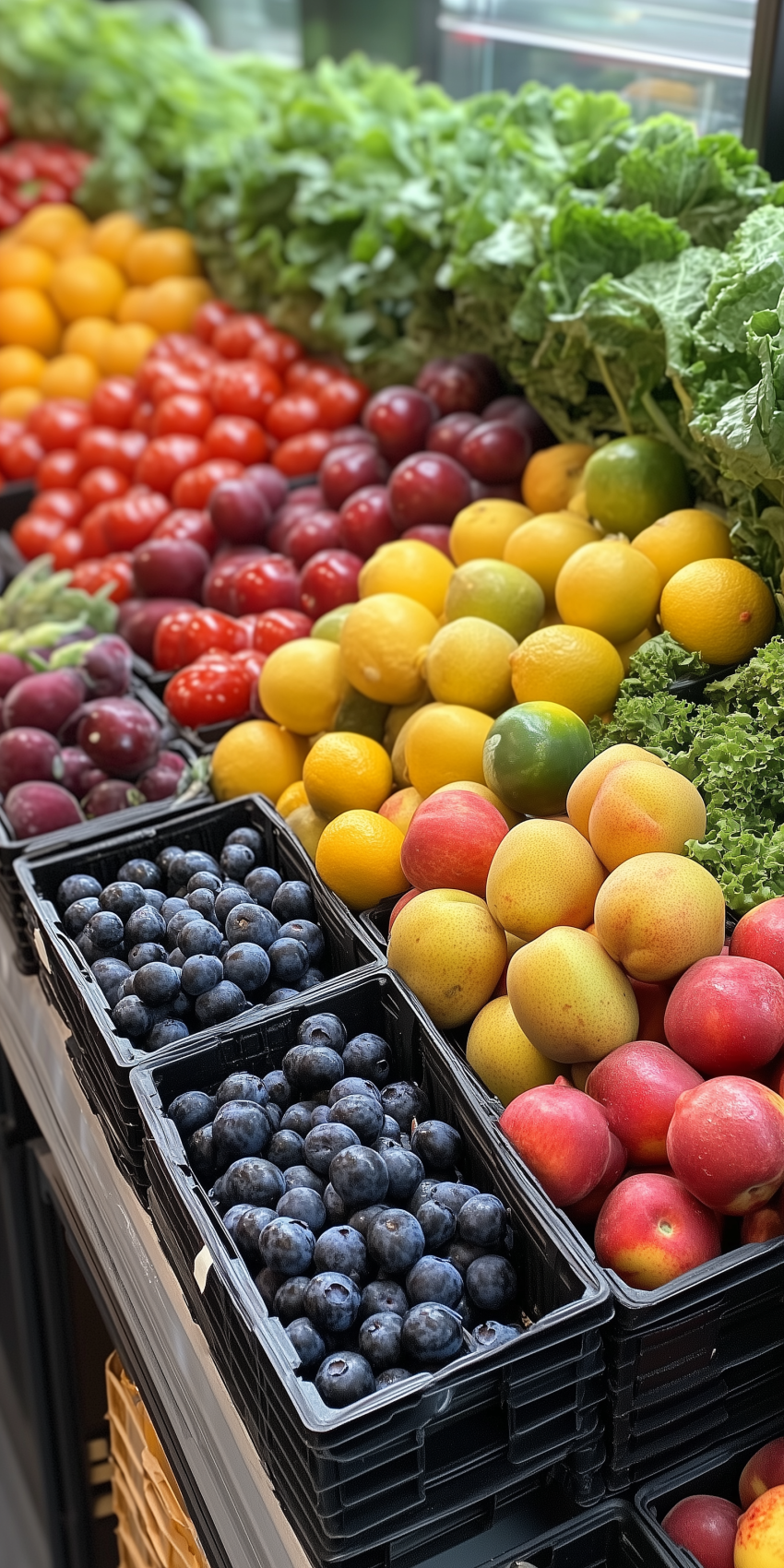 fond d ecran fruits et legumes etalage marchand 1