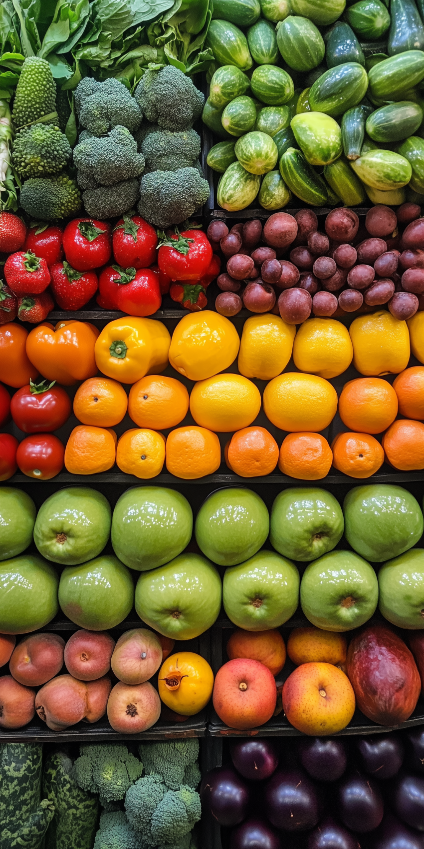 Fond d'écran fruits et légumes etalage marchand 4