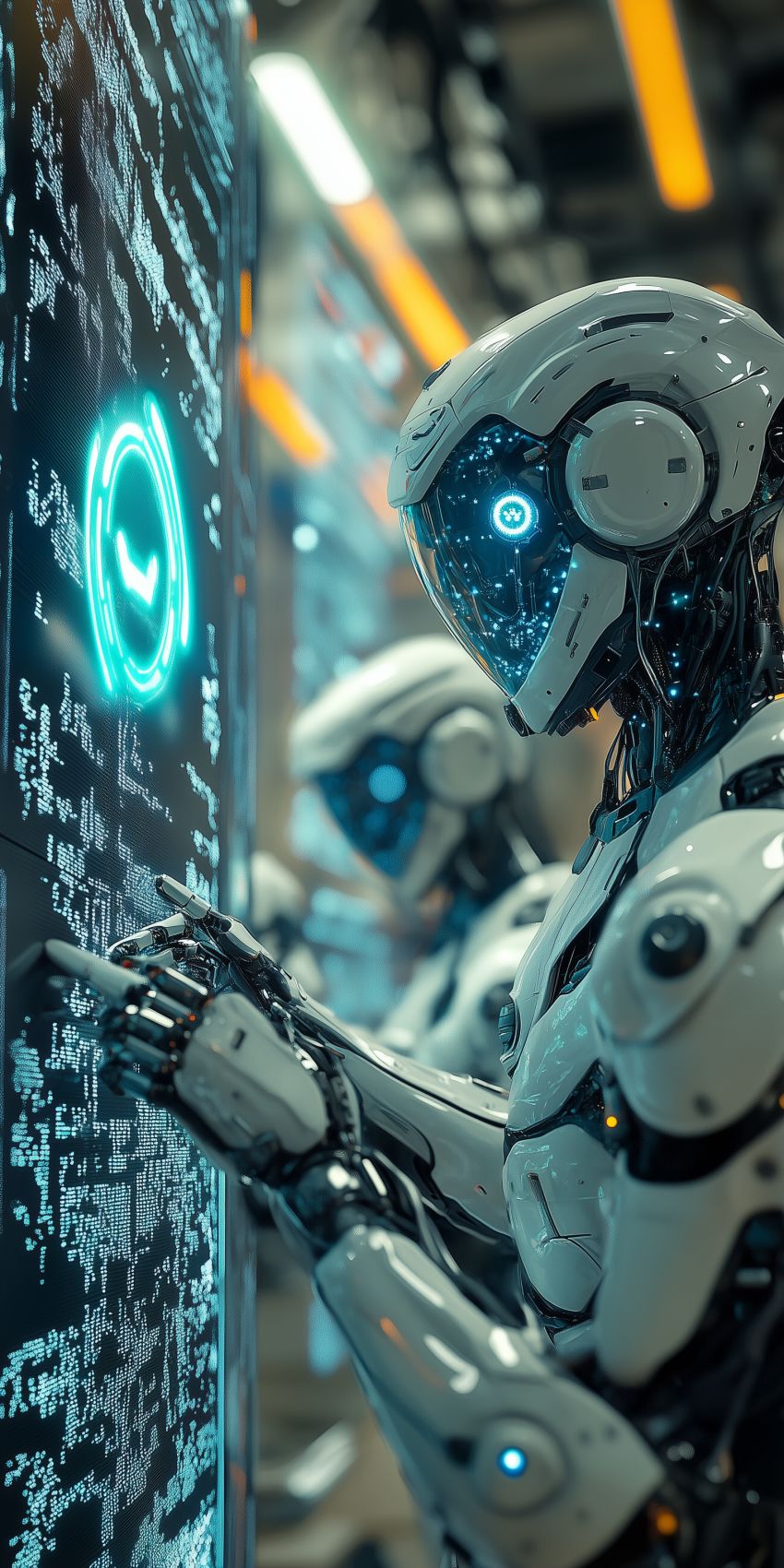 Fond d'écran mobile robot ia wallpaper smartphone 1