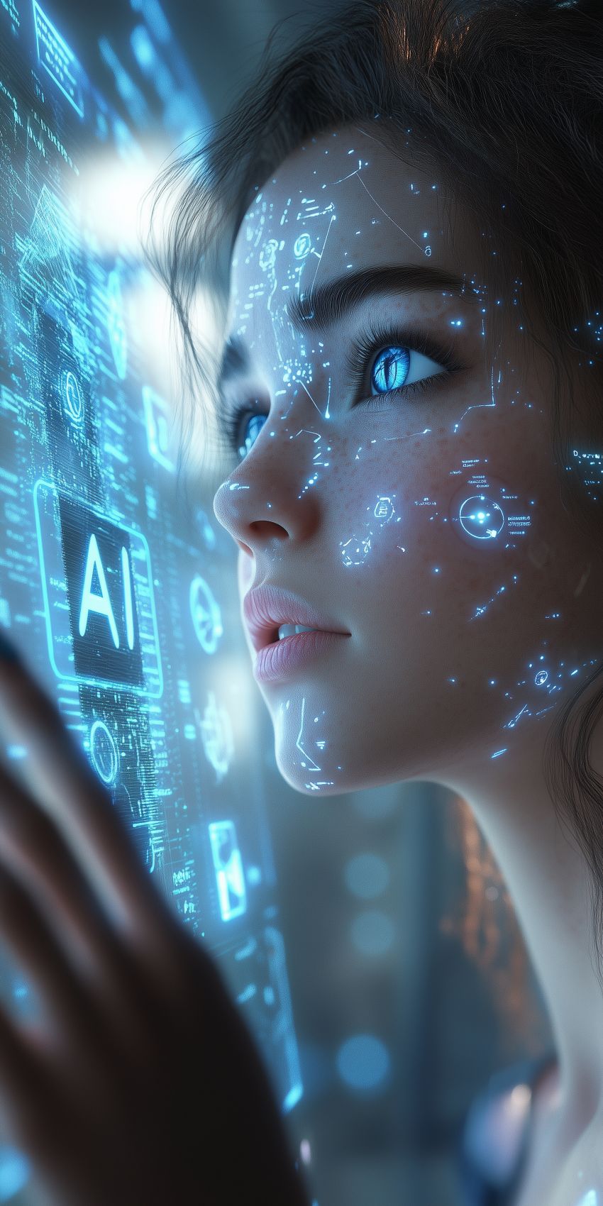 Fond d'écran mobile robot ia wallpaper smartphone 2