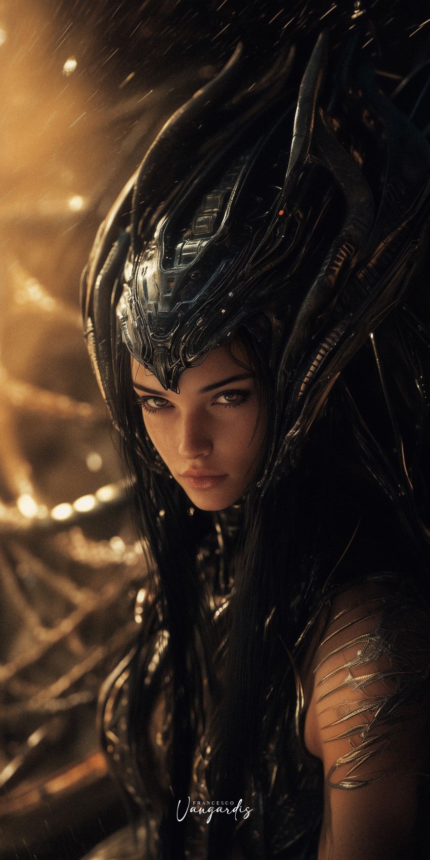 Alien femme fond d'écran mobile futuriste wallpaper smartphone 1
