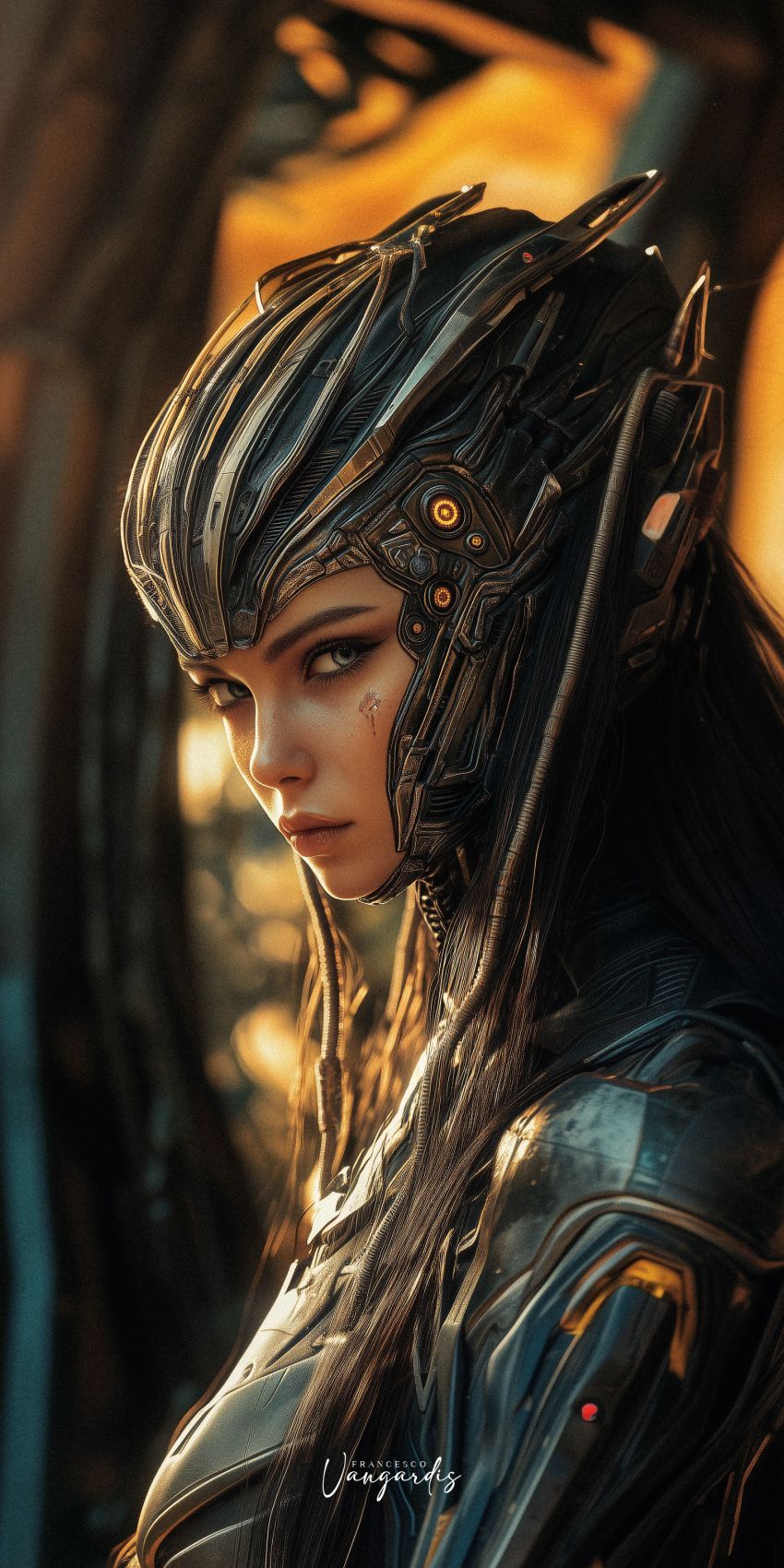 Alien femme fond d'écran mobile futuriste wallpaper smartphone 2