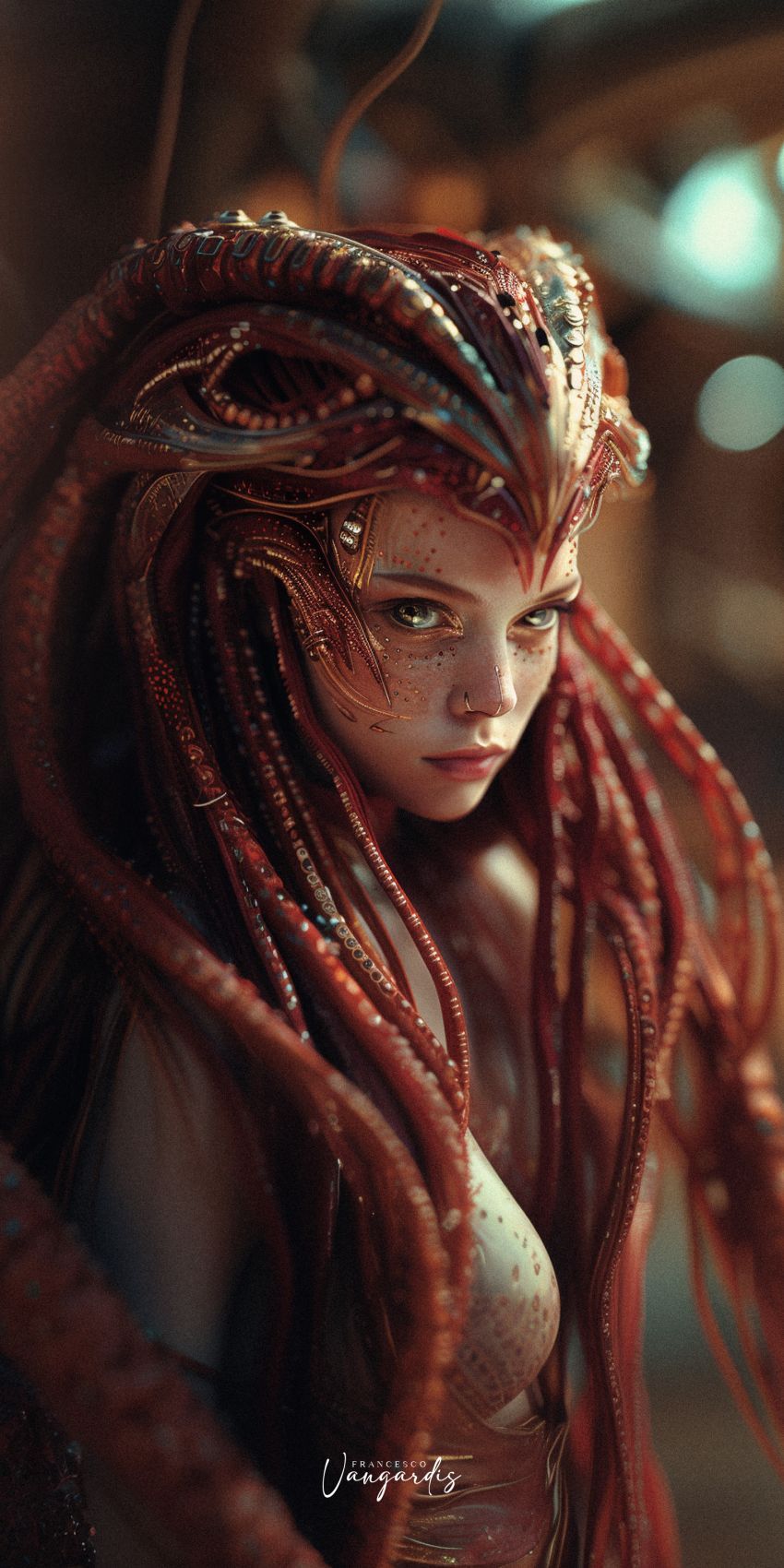 alien femme fond d ecran mobile futuriste wallpaper smartphone 4