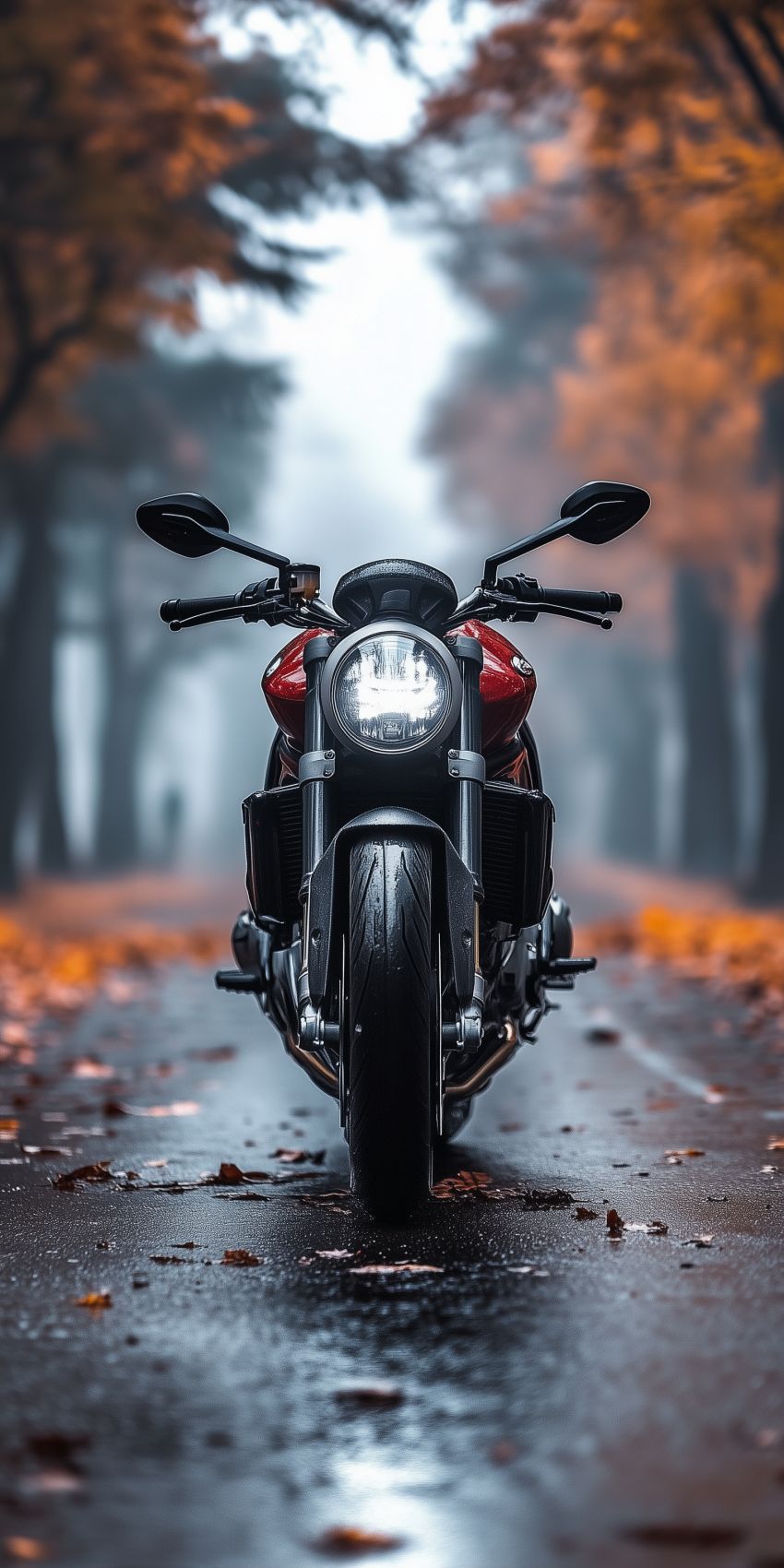 fond d ecran mobile moto la belledans un sous bois