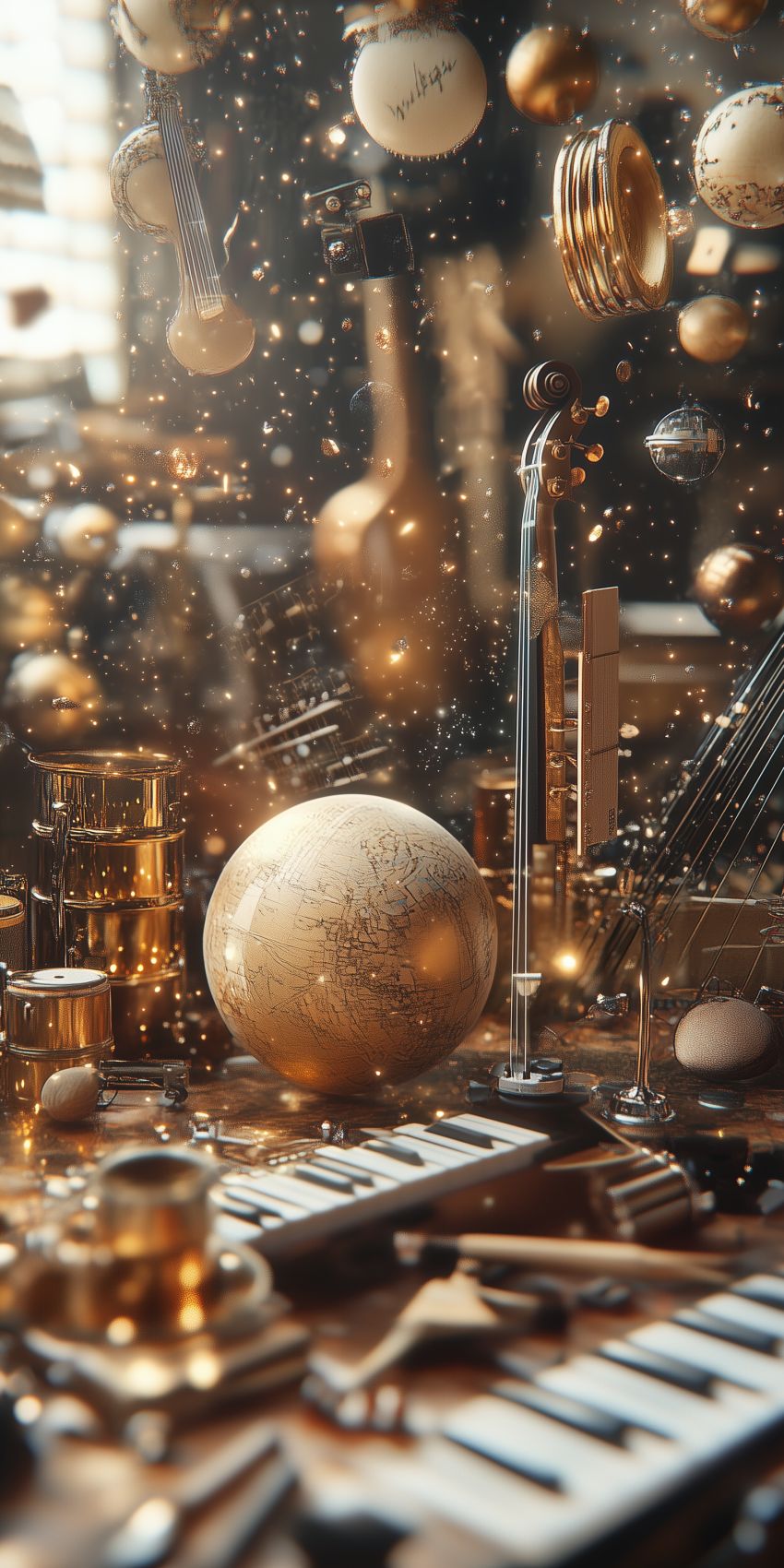Fond d'écran smartphone instruments de musique wallpaper mobile 3