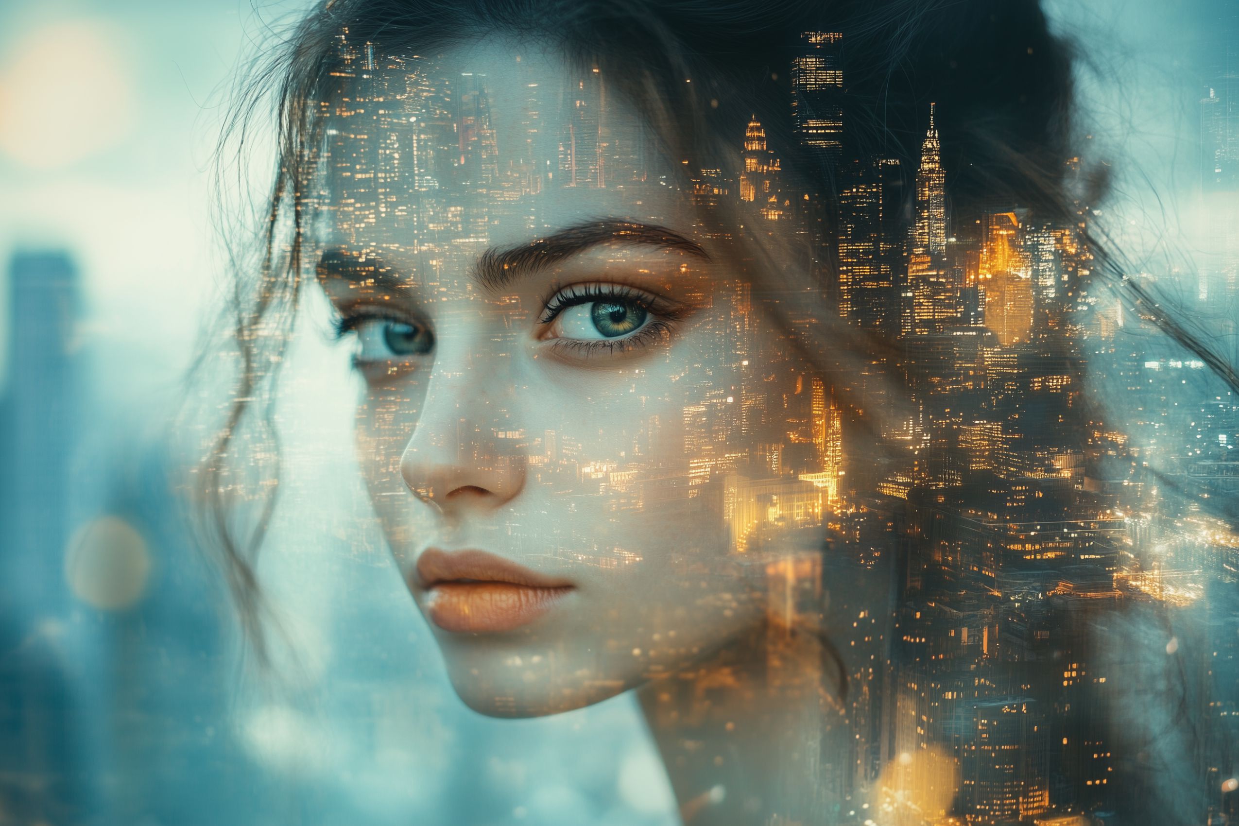 Fond d'écran photo art double exposition 005