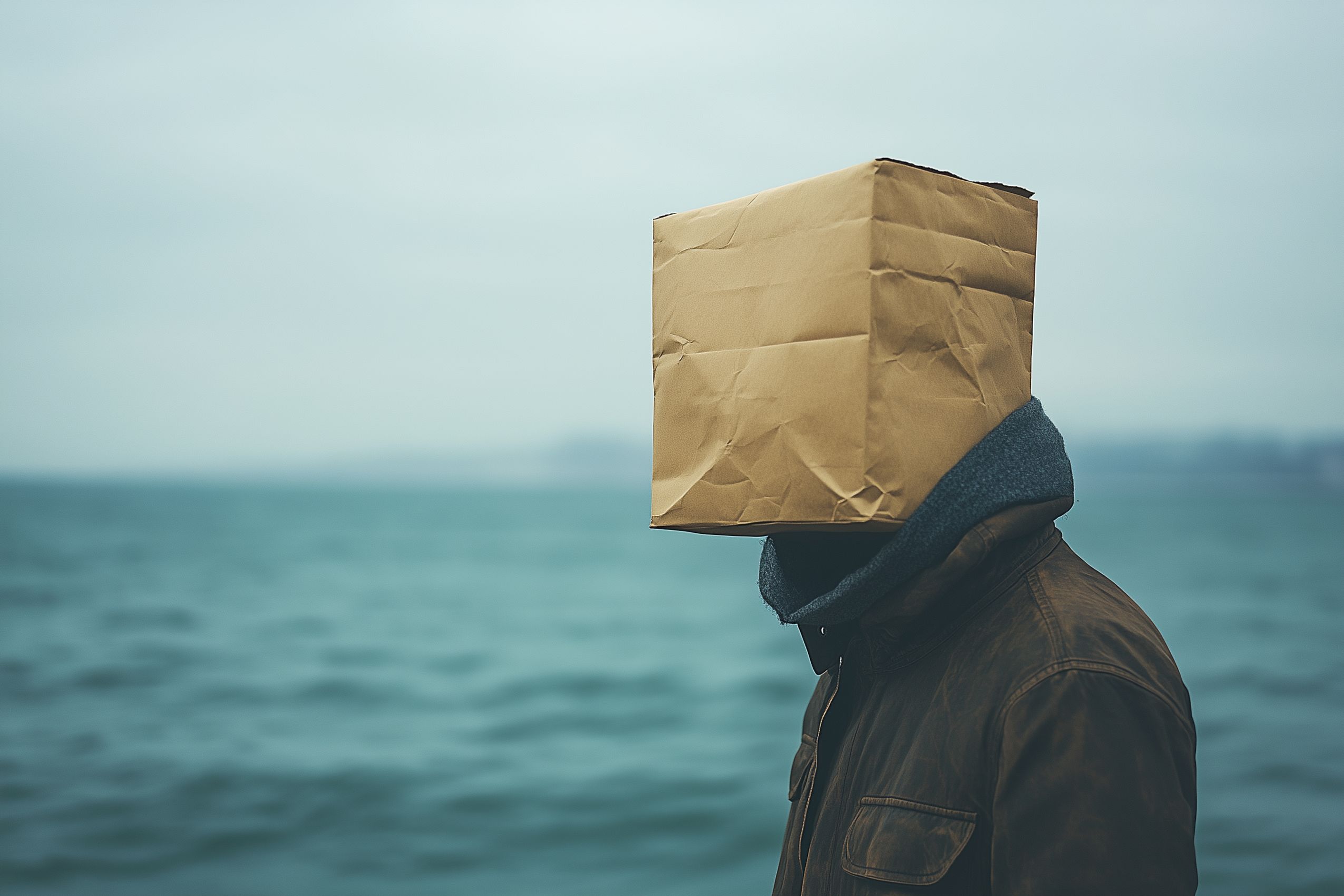 Fond d'écran artiste paperbag head 1