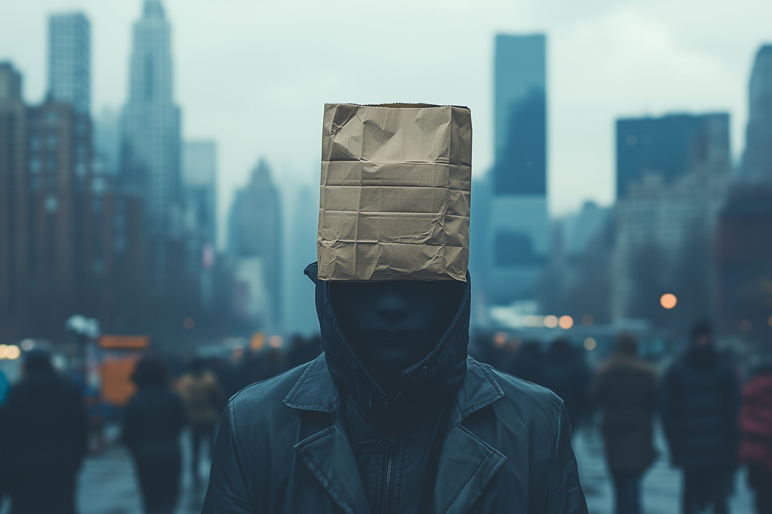 fond d ecran artiste paperbag head 19