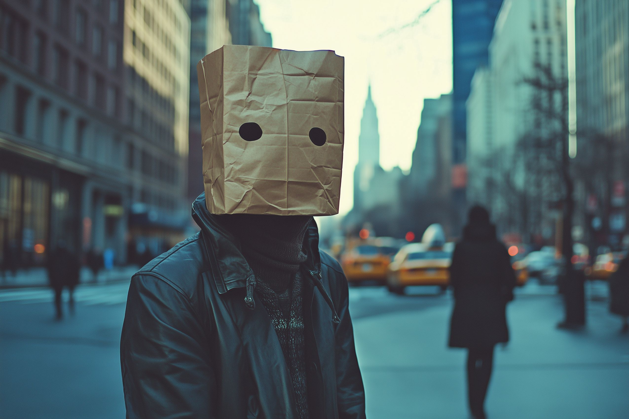 Fond d'écran artiste paperbag head 23