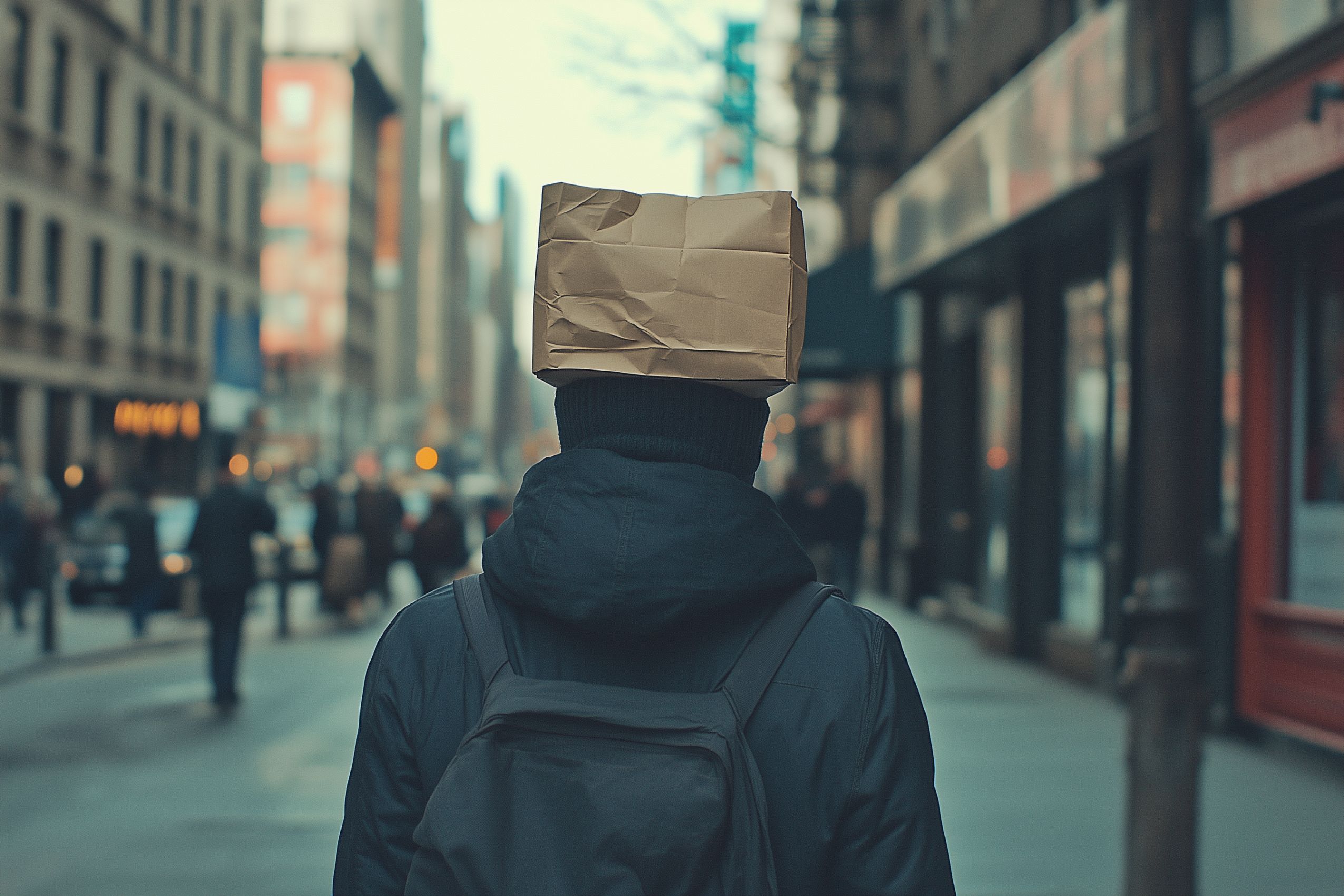 Fond d'écran artiste paperbag head 24