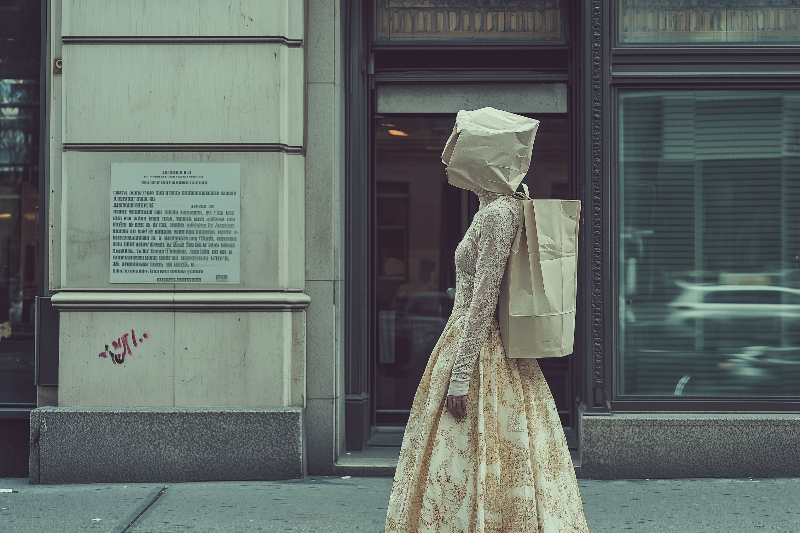 Fond d'écran artiste paperbag head 28