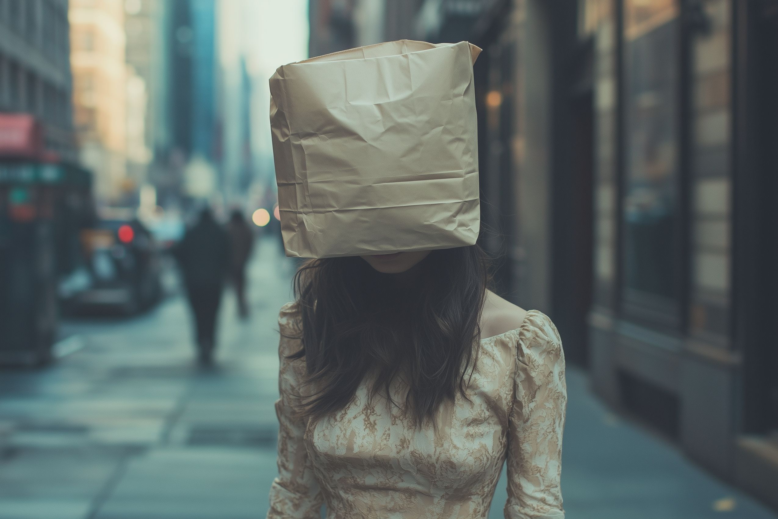 Fond d'écran artiste paperbag head 31