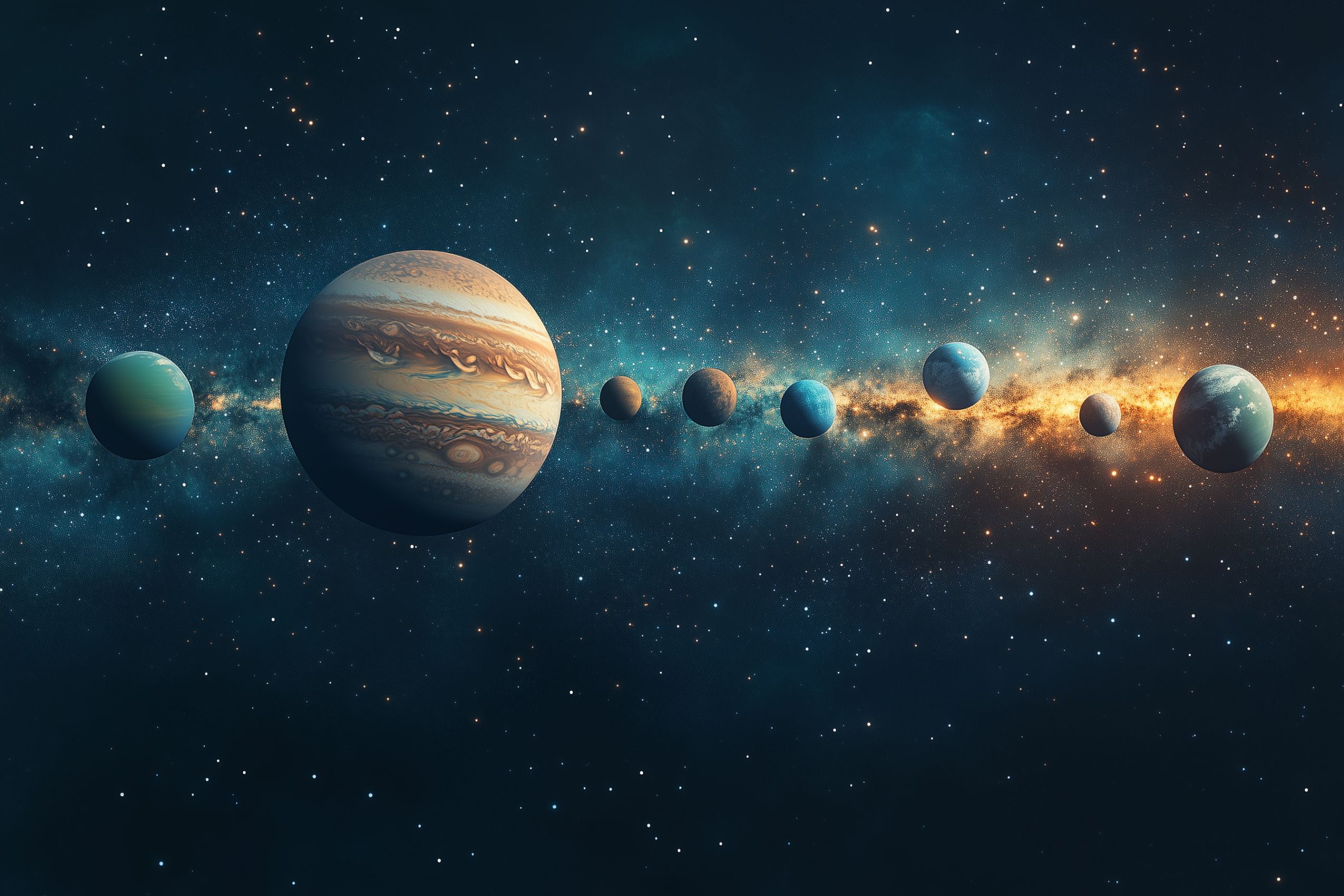 Fond d'écran planete et lune wallpaper desktop 005